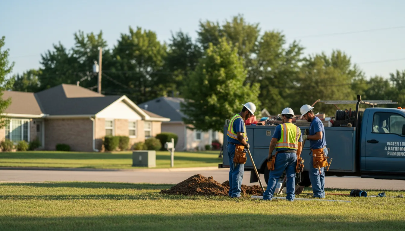 Residential water line and bathroom plumbing service in Wheaton, MO